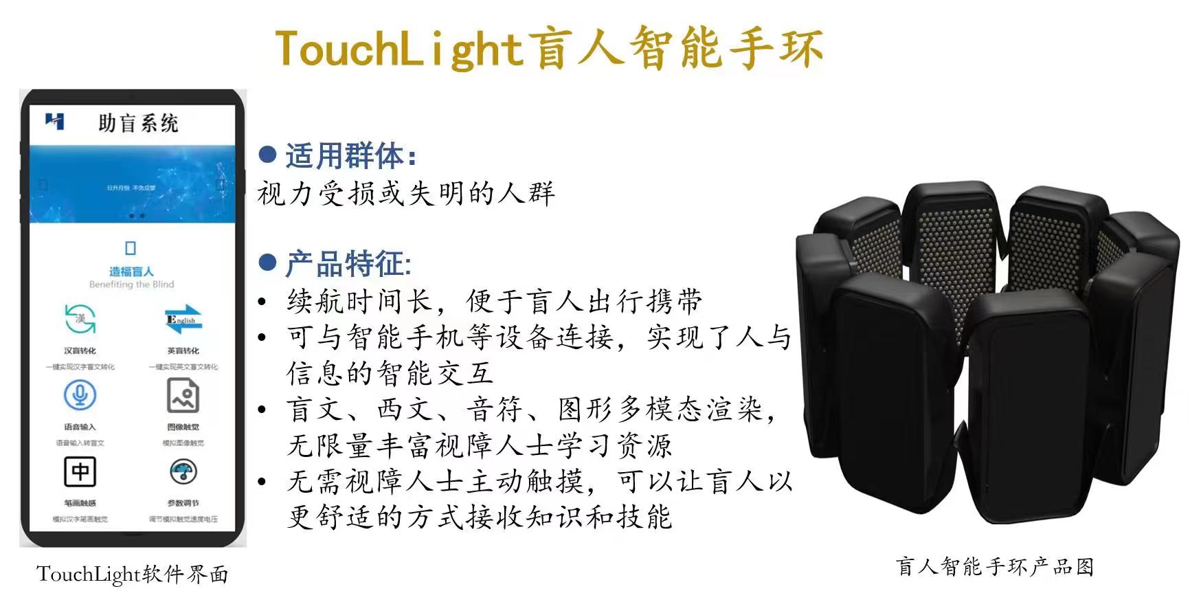 TouchLight盲人智能手环